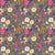 Tissu Popeline de Coton Blossom sur fond Noir