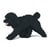 Chien Caniche Nain qui marche noir Taille standard | JEKCA | 14 ans et +