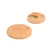Lot de 3 boutons rond à queue écorces de riz beige antilope