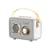 Mini Enceinte Bluetooth Rétro Portable Avec Radio FM Et USB Sky Blue Blanc YONIS