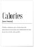 Affiche Définition Calories | A3 : 29,7x42cm