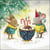 Lot de 4 serviettes en papier découpage collage 33 cm SOURIS DE NOEL NO 202