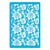 Pochoir plastique souple réutilisable 18,5 x 14,5 cm Fabrika Decoru FLEUR ROSE 311
