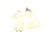 4 Estampes filigranées 19*11mm forme fleur doré