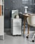 Caisson Gris Clair en Métal à Roulettes pour Bureau 3 Tiroirs Serrure à Clé Style Moderne