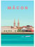 Affiche ville Mâcon | A3 : 29,7x42cm