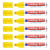 Lot de 6 marqueurs permanents - EDDING - Corps aluminium jaune - Pointe biseautée 4-12 mm