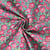 Tissu Coton Cretonne Mirelda fleurs vintage Roses sur fond Bleu