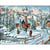 Princesse - Canevas antique Bonhomme de neige- Mimo Verdé 50x65cm