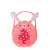 Peluche - Bonbonnière Œuf Coloré en peluche - Rose - 16 cm