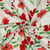 Tissu Viscose imprimé digital Eira petits coquelicots Rouge sur fond Blanc cassé