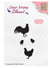 Tampons transparents coq, poule et leurs poussins NELLIE SNELLEN