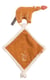 Doudou mouchoir ours en gaze de coton et bouclette