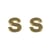 Lettres en cire - S - , or, 9mm, 2 pces