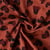 Tissu Double gaze de Coton Saian coeurs sur fond Terracotta