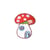 Ecusson thermocollant forêt champignon 2,5cm x 3,5cm