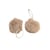 Pompon fourrure artificielle 50x60mm vert kaki