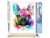 Peinture par Numéro Figured'Art - Joli Chien en Couleurs - Kit de Loisir Créatif DIY Numéro d'Art Complet - 40x50cm toile roulée + châssis en bois à monter