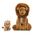 Peluche lion papa et son bébé - Les Déglingos