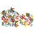 Lettres+chiffres en feutrine, 4 cm,5 couleurs, mix env. 230pces, assorties