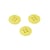 Lot de 3 boutons 4 trous nylon recylé vert bourgeon 11mm
