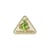 Lot de 3 écussons thermocollants triangle THINK GREEN blanc 4x6cm