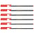 Lot de 6 stylos feutres d'écriture pointe fine 0,3 mm - EDDING 55 - Rouge
