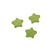 Lot de 3 boutons 2 trous étoile vert gazon 13mm