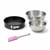 Set de 4 ustensiles de pâtisserie moule à manqué 2 bols et spatule pâtisserie Black metallic Black mettallic Zenker  Black mettallic