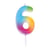 Bougie multicolore - chiffre 6