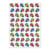 Stickers époxy pailletés coccinelles 1 x 1,4 cm 54 pièces