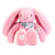 Peluche Lapin Fleurette rose 25 cm - Doudou et Compagnie