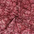 Tissu Batik de Coton petites fleurs Rose framboise sur fond Bordeaux