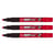Lot de 3 marqueurs permanents pointe ogive 2 mm - PENTEL - MMP20 - Rouge