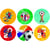 12 Stickers à Biscuits Coupe du Monde de Football (5,5 cm) - Sucre