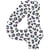 Ballon Aluminium Hélium Panthère Chiffre 4 - 86 cm
