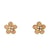 Bouton en bois découpé fleur 14mm x 14mm