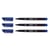 Feutre permanent - pointe moyenne 1 mm - STABILO OHPen - bleu - lot de 3