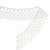 Bobine 13,7m Guipure cercles/losanges Blanc 70mm