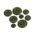 Lot de 6 boutons ronds 4 trous sapin