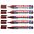Lot de 5 marqueurs pour tableaux blancs EDDING 363 - Marron - Pointe biseautée 1-5 mm