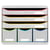 Module de classement Storebox 6 tiroirs Black Office - Blanc/arlequin - Exacompta