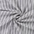 Tissu Aspect Lin rayures et fleurs sur fond Gris