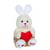 Peluche - Les p'tits lovers lapin rouge - 14 cm