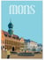Affiche ville Mons | A3 : 29,7x42cm