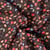 Tissu Viscose imprimé digital Arty Petites feuilles Flavi sur fond Marron chocolat