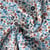 Tissu Double gaze de Coton Matelassé réversible Fleuris Aryada sur fond Ecru
