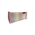 Trousse - Triangle - Couleurs pastels paillettes - 22,5x5,5x10cm - Fermeture zippée - Scolaire