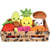 Fruity 's cagette de 6 peluches toutes douces fruits et légumes +/- 17 cm