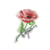 Ecusson thermocollant fleurs coquelicot 6,5cm x 4cm